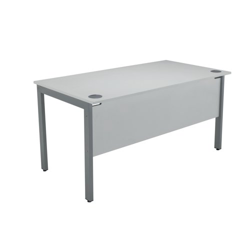 Serrion Rectangular Goal Post Desk 1500x800x730mm White/Silver KF823346