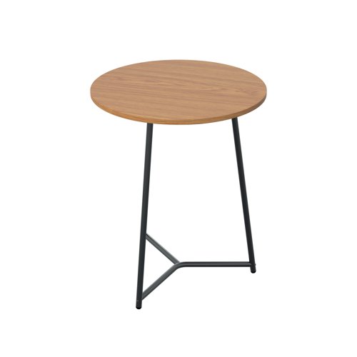 KF823476 | The Jemini Trinity mid table is ideal for breakout areas or collaborative working spaces. The stylish table with circular top and metal legs is ideal for any office space, breakout area.