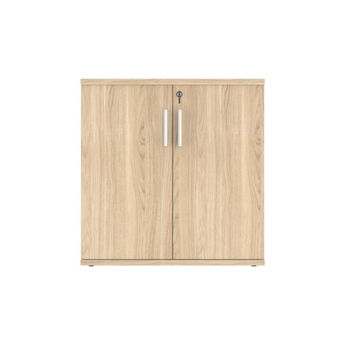 Astin 2 Door Cupboard Lockable 800x400x816mm Canadian Oak KF823940 - KF823940