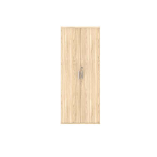Astin 2 Door Cupboard Lockable 800x400x1980mm Canadian Oak KF823971 - KF823971