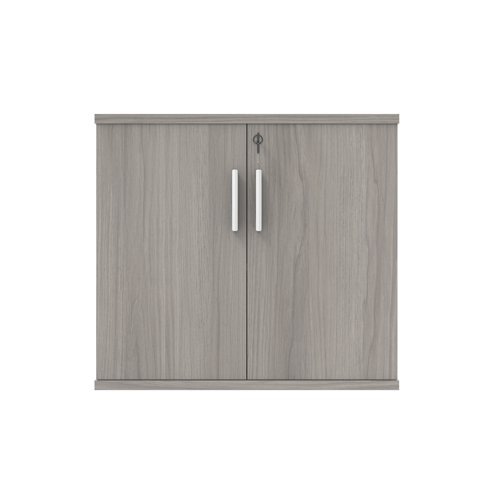 Astin 2 Door Cupboard Lockable 800x400x730mm Alaskan Grey Oak KF824039 - KF824039