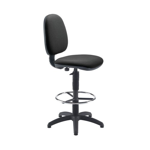 Jemini Medium Back Draughtsman Chair 600x600x855-985mm Charcoal KF838253 | KF838253 | VOW