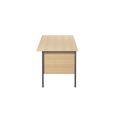 KF838370 Serrion Rectangular 4 Leg Desk with Modesty Panel 1500x750x730mm Ferrera Oak KF838370