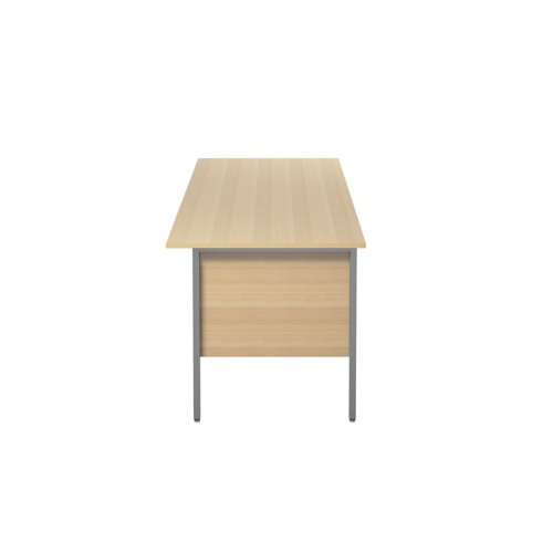 Serrion Double Pedestal 4 Leg Desk 1800x750x730mm Ferrera Oak/Black KF838777 - KF838777