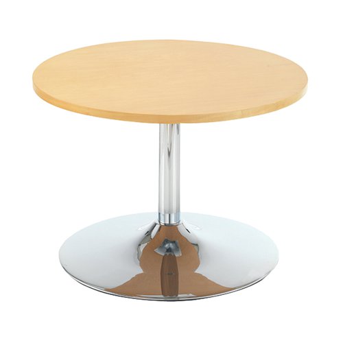 Jemini Bistro Table with Trumpet Base Low600x600x420mm Beech KF838813