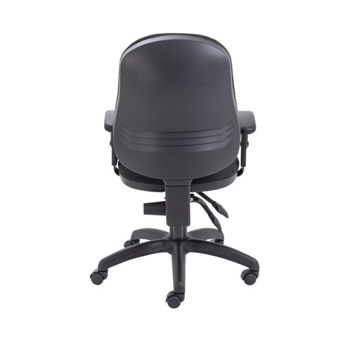 First High Back Operators Chair with T-Adjustable Arms 640x640x985-1175mm Charcoal KF839244 - KF839244