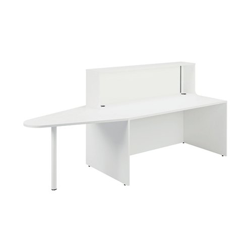Jemini Reception Unit with Extension 1400x800x740mm White KF839537