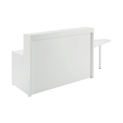 Jemini Reception Unit with Extension 1400x800x740mm White KF839537 - VOW - KF839537 - McArdle Computer and Office Supplies