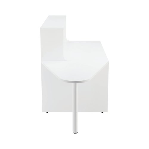 With clean and elegant lines, this Jemini Reception Unit is ideal for use in a variety of reception areas. The modular design features a built-in modesty board as standard, as well as a sturdy 25mm thick desktop. The extension unit allows extra desk space or to allow access for wheelchair users. This reception unit is finished in White.