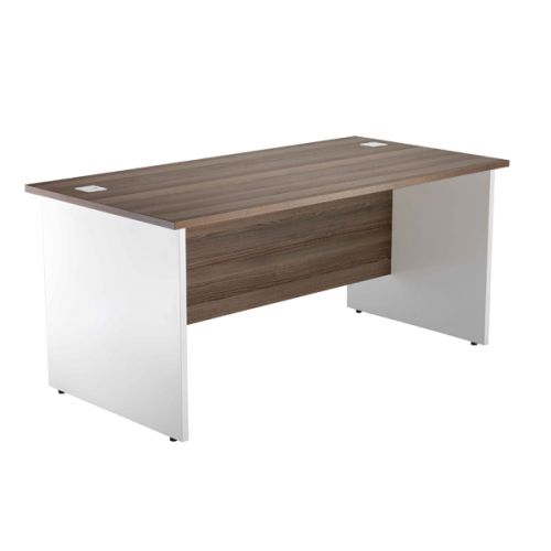 Jemini Switch Walnut White 1200mm Panel End Rectangular Desk