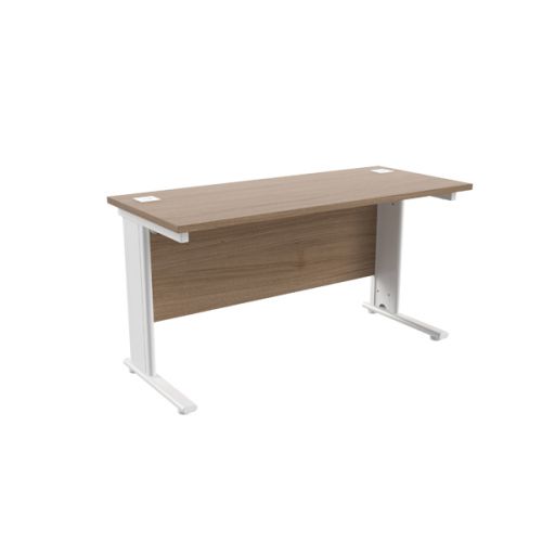 Jemini Grey Oak White 1400 X 600mm Cantilever Rectangular Desk