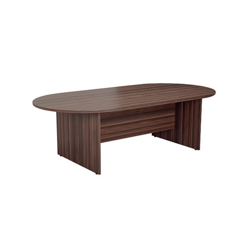 Jemini Meeting Table 2400x1200x730mm Dark Walnut KF840161 - KF840161
