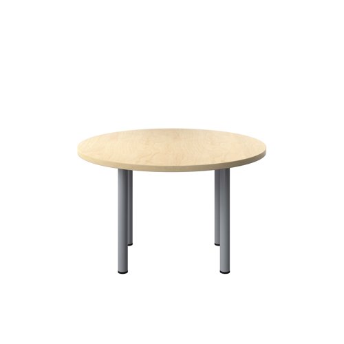 Jemini Circular Meeting Table 1200x1200x730mm Maple KF840183 - KF840183