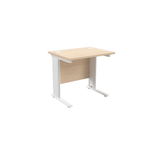 Jemini Maple White 800mm Rectangular Desk Kf840219 Jemini Maple White 800mm Rectangular