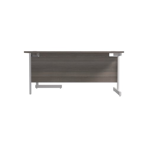 Jemini Radial Right Hand Single Upright Desk 1800x800-1200x730mm Grey Oak/White KF846024