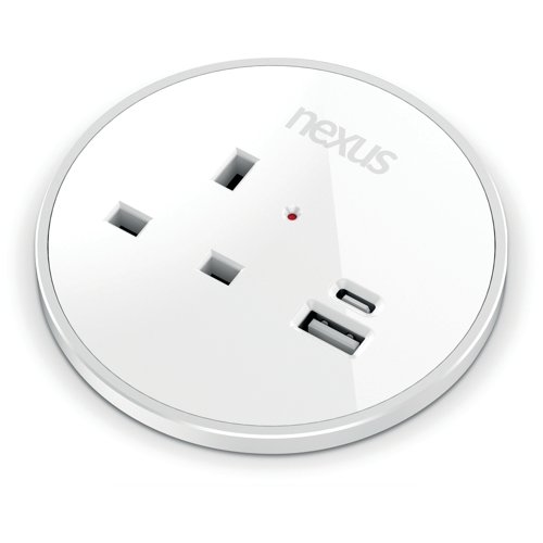 Nexus In Desk Power Module White KF882378 Luceco Plc