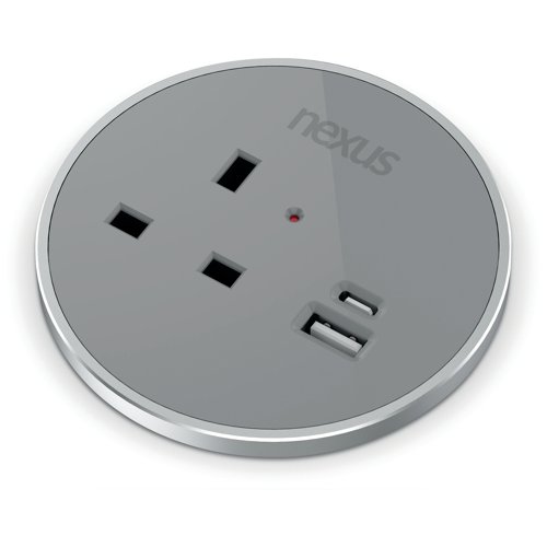 Nexus In Desk Power Module Grey KF882379 Luceco Plc