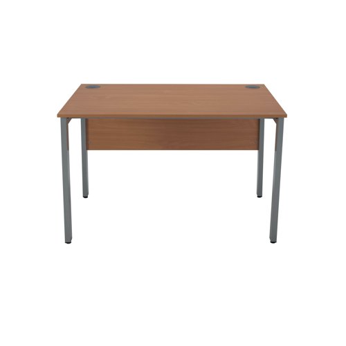This new desking range is an ideal solution for single desking or bench desking. The desk has a 18mm desktop thickness, sturdy metal legs, modesty panel and cable ports to ensure a clean and safe working environment. This goal post style desk can accommodate 2 and 3 drawer mobile pedestals.