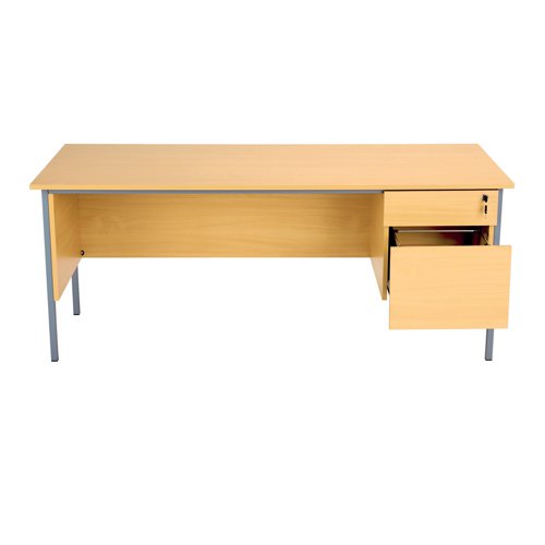 Serrion 4 Leg Desk 2 Drawer Pedestal1800x750x725mm Ellmau Beech KF882396 VOW
