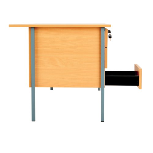 Serrion 4 Leg Desk 1800x750x725mm 2+3 Drawer Pedestal Ellmau Beech KF882397