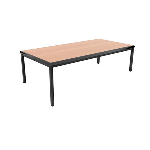 Jemini T-Table Multipurpose Classroom Table 1200x600x530mm Flat Pack Beech/Black KF882416