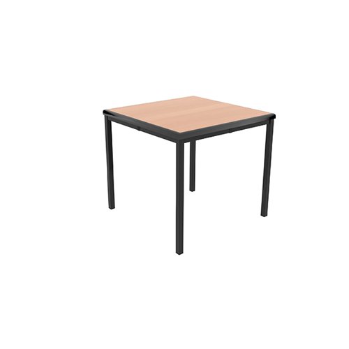 Jemini Titan Multipurpose Classroom Table 600x600x590mm Beech/Black KF882430