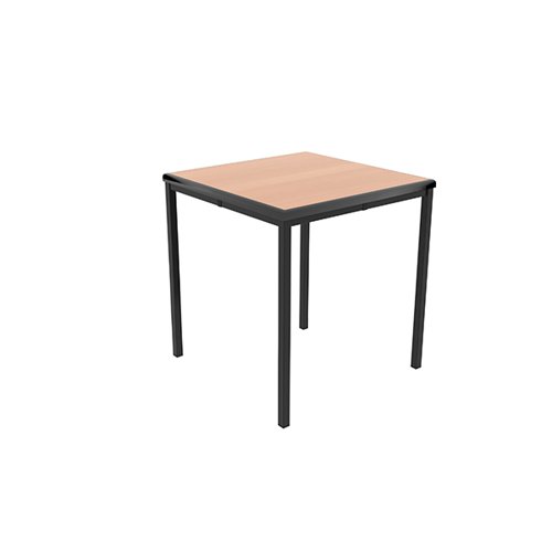 Jemini Titan Multipurpose Classroom Table 600x600x640mm Beech/Black KF882432