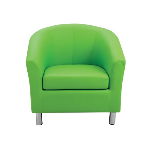 Stylish tub armchair with a deep cushioned seat and upholstered back in Polyurethane. Ideal for any waiting area.