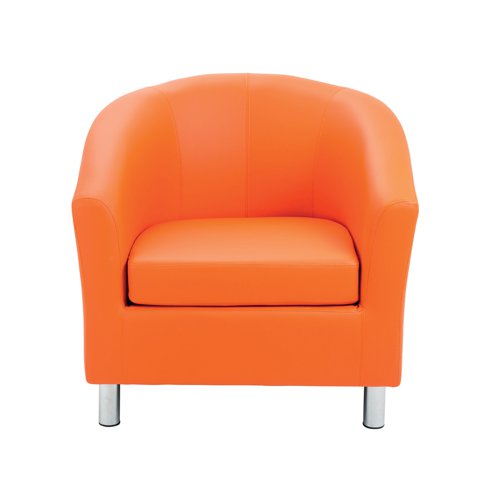 KF882440 | Stylish tub armchair with a deep cushioned seat and upholstered back in Polyurethane. Ideal for any waiting area.