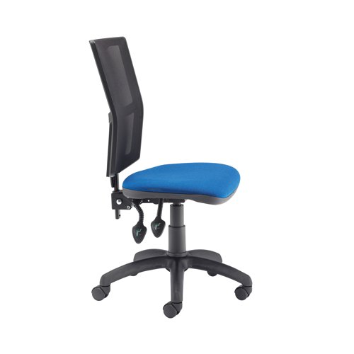 First Medway High Back Operator Chair 640x640x1010-1175mm Blue KF90270 - KF90270