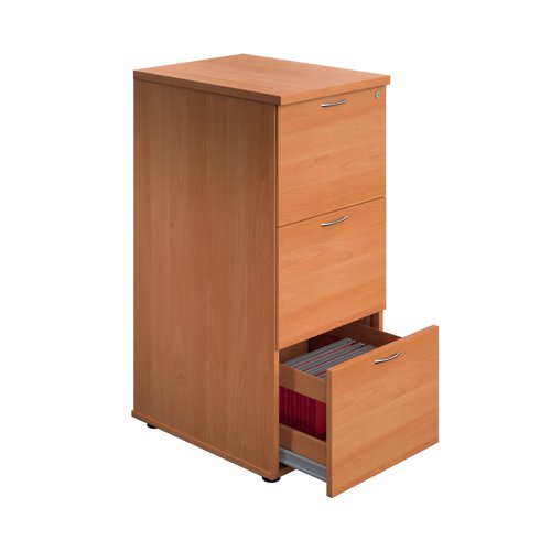 Jemini 3 Drawer Filing Cabinet 464x600x1030mm Beech Version 2 KF90457 KF90457