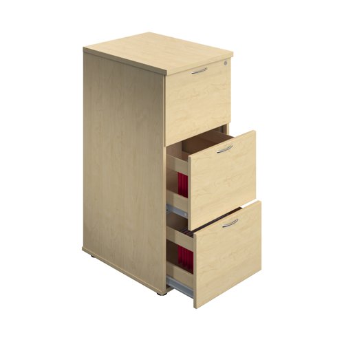 Jemini 3 Drawer Filing Cabinet 464x600x1030mm Maple KF90462 KF90462