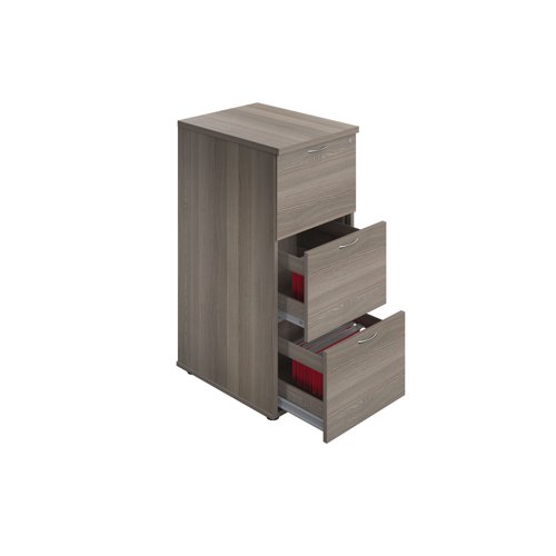 Jemini 3 Drawer Filing Cabinet 464x600x1030mm Grey Oak KF90465