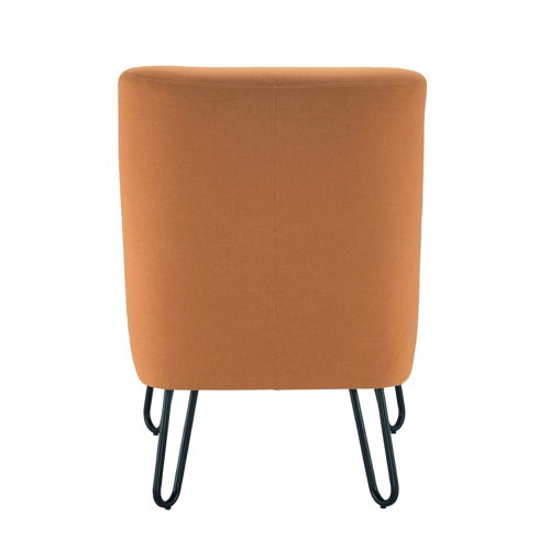 KF90467 | This Jemini reception armchair has a classic Scandinavian design and is ideal for waiting rooms. It has a black, powder-coated 18mm frame and a low, 390mm seat height.