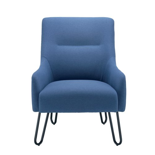 KF90468 | This Jemini reception armchair has a classic Scandinavian design and is ideal for waiting rooms. It has a black, powder-coated 18mm frame and a low, 390mm seat height.