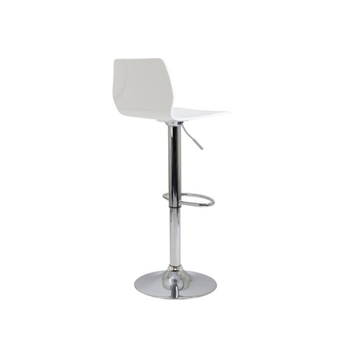 Jemini Stork High Stool 450x410x830-1040mm White KF90509 Canteen Chairs KF90509
