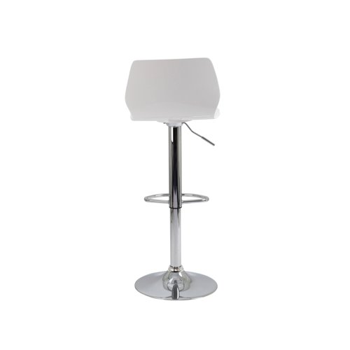 Jemini Stork High Stool 450x410x830-1040mm White KF90509 - VOW - KF90509 - McArdle Computer and Office Supplies