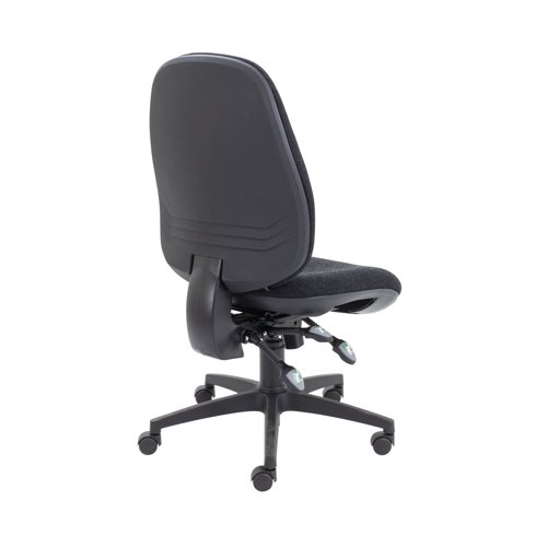 This high back operator chair has a contoured back, inflatable lumbar pump and Asynchro torsion mechanism. A popular solution to the rigorous demands of any office environment, this chair has been tested to BS 1335 (2000) Part 2. It can be used for up to 8 hours.