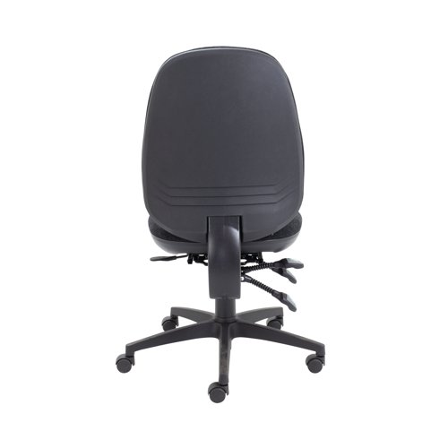 KF90551 | This high back operator chair has a contoured back, inflatable lumbar pump and Asynchro torsion mechanism. A popular solution to the rigorous demands of any office environment, this chair has been tested to BS 1335 (2000) Part 2. It can be used for up to 8 hours.