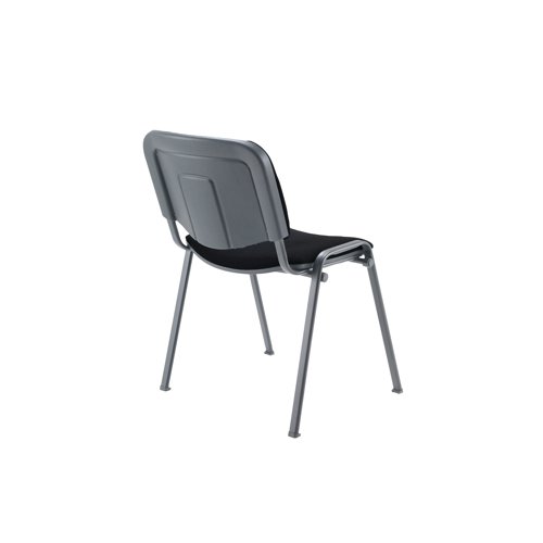 KF90552 | This multipurpose stacker chair is ideal for use in in both public and private sector environments. It stacks four high, making it ideal when storage space is a premium. It has a cushioned seat and back for added comfort and a robust black frame.