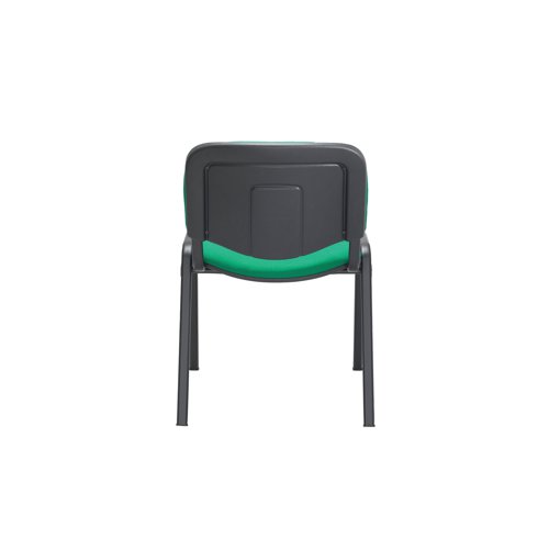 KF90553 | This multipurpose stacker chair is ideal for use in in both public and private sector environments. It stacks four high, making it ideal when storage space is a premium. It has a cushioned seat and back for added comfort and a robust black frame.