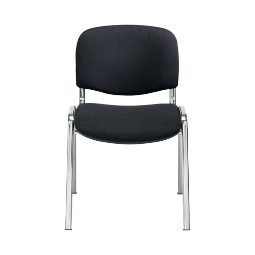 KF90558 | This multipurpose stacker chair is ideal for use in in both public and private sector environments. It stacks four high, making it ideal when storage space is a premium. It has a cushioned seat and back for added comfort and a robust chrome frame. Comes with a 5-year guarantee.