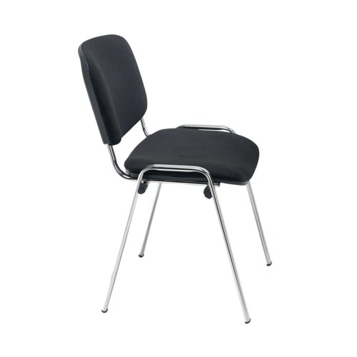Jemini Ultra Multipurpose Stacking Chair 532x585x805mm Chrome/Black KF90558 - VOW - KF90558 - McArdle Computer and Office Supplies
