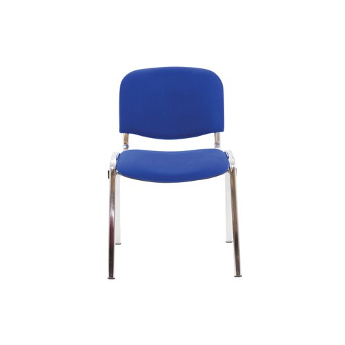 Jemini Multipurpose Stacking Chair 532x585x805mm Chrome/Blue Polyurethane KF90562 KF90562