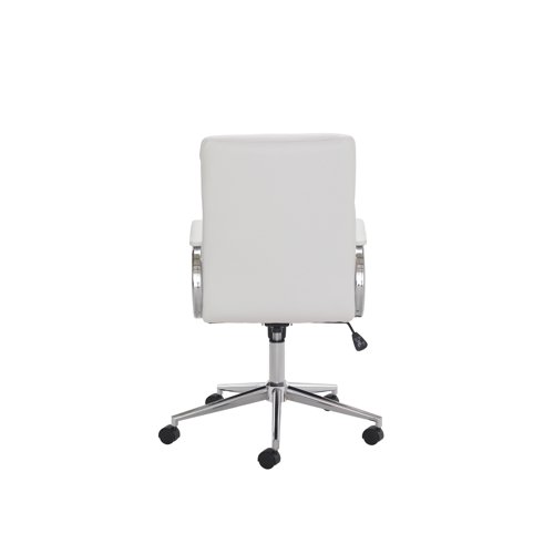 Arista Tarragona High Back Operator Chair 600x700x940-1030mm Leather Look White KF90567
