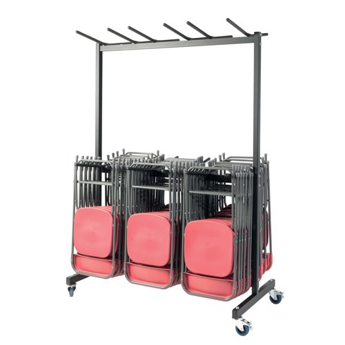 Titan Folding Chair Trolley 790x1750x2250mm Black KF90570 KF90570