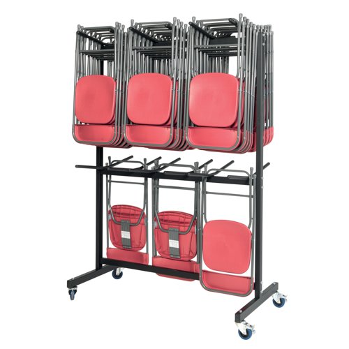 Titan Folding Chair Trolley 790x1750x2250mm Black KF90570