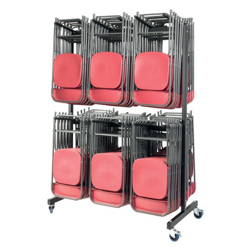 Titan Folding Chair Trolley 790x1750x2250mm Black KF90570 - KF90570