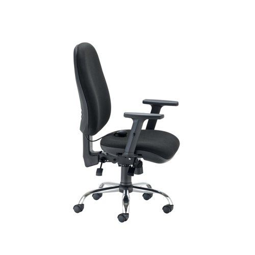 KF90572 | This classic-style ergonomic office chair has a lumbar pump, seat slide and fully adjustable mechanism. It is ideal for both home offices and traditional office environments.
