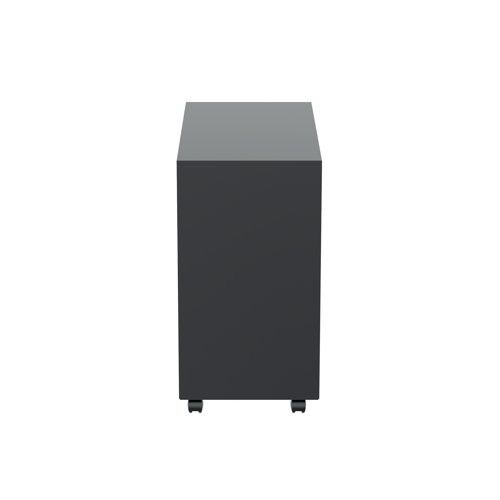 Jemini Contract Steel 3 Drawer Mobile Pedestal Slimline 300x470x615mm Black KF90691 VOW